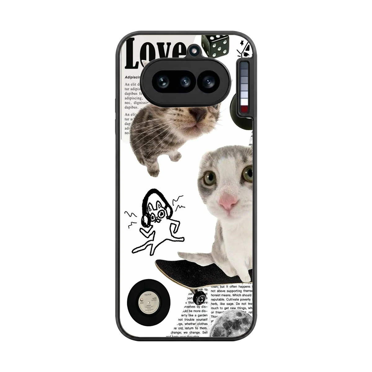Purrfect Patchwork back phone cover | glass case for nothing phone 4a