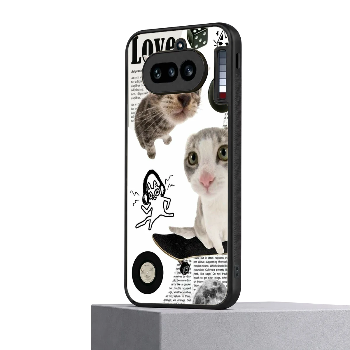 Purrfect Patchwork nothing phone 4a mobile cover | shockproof glass phone case
