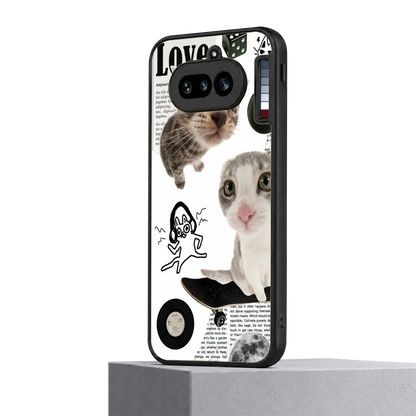 Purrfect Patchwork nothing phone 4a mobile cover | shockproof glass phone case