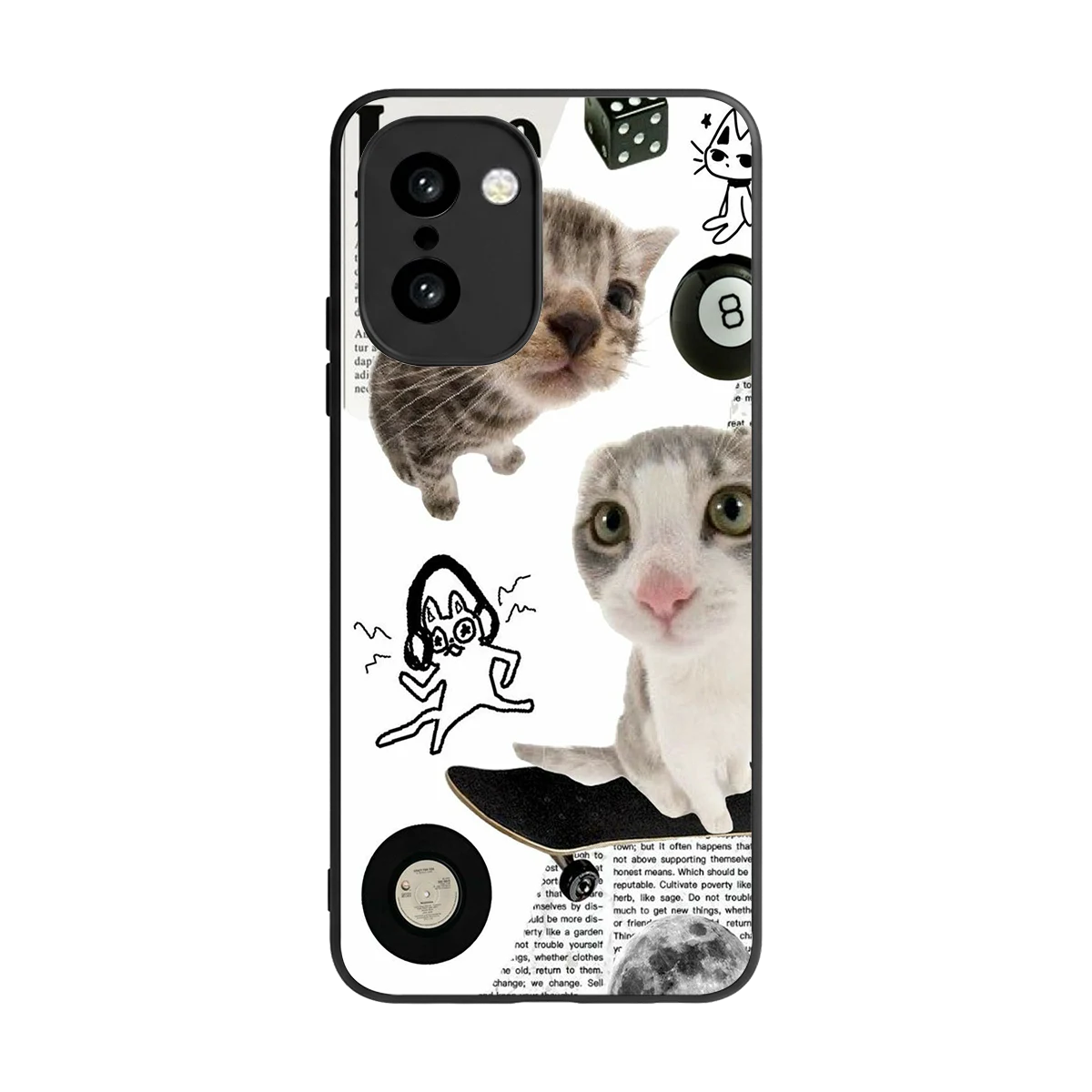 Purrfect Patchwork back phone cover | glass case for oneplus 15r