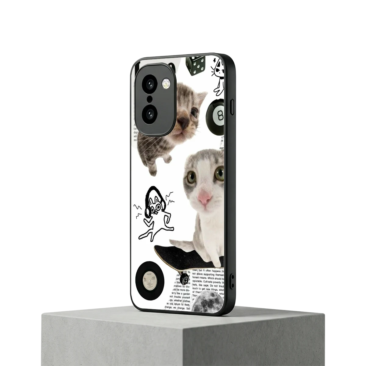 Purrfect Patchwork oneplus 15r mobile cover | shockproof glass phone case