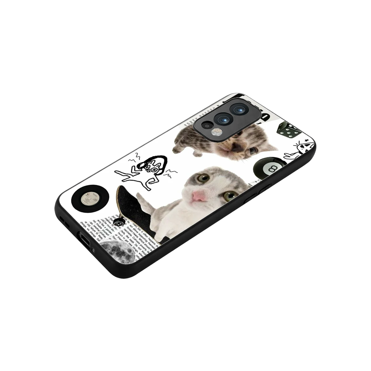 Purrfect Patchwork stylish phone case for oneplus nord 2 | glossy glass and slim fit