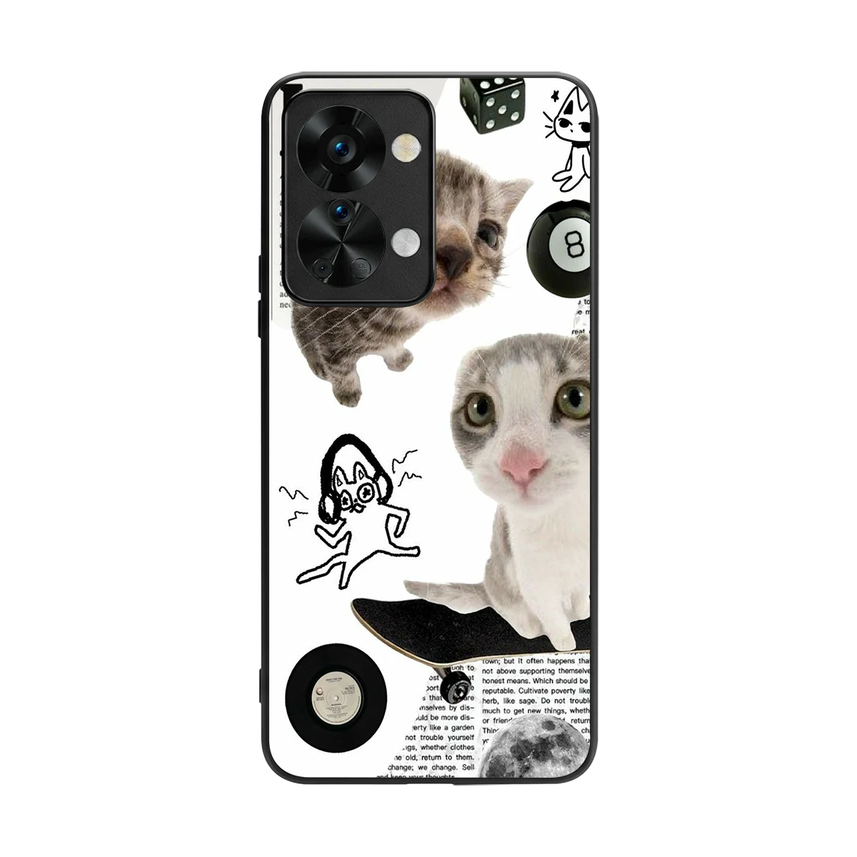 Purrfect Patchwork back phone cover | glass case for oneplus nord 2t