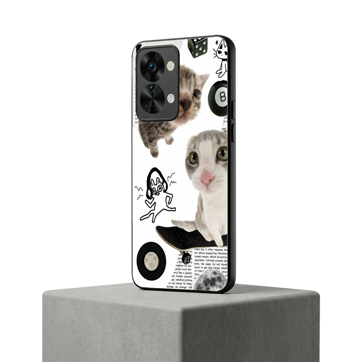 Purrfect Patchwork oneplus nord 2t mobile cover | shockproof glass phone case