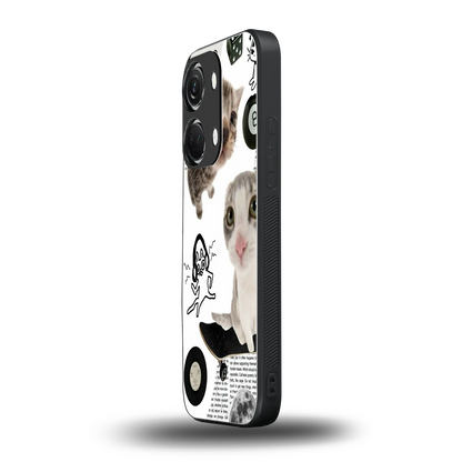 Purrfect Patchwork oneplus nord 3 mobile cover | shockproof glass phone case