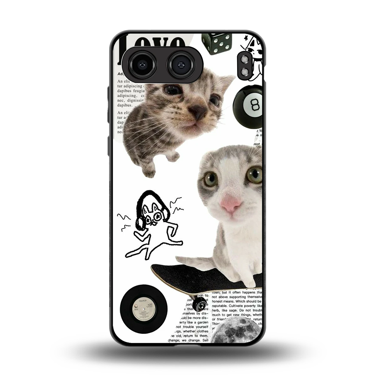 Purrfect Patchwork back phone cover | glass case for oneplus nord 4