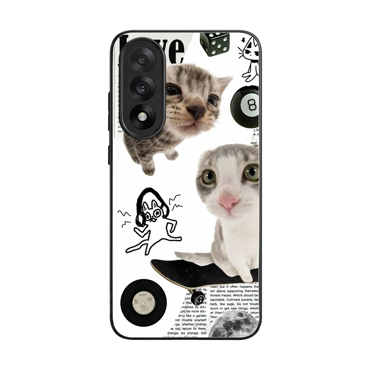 Purrfect Patchwork back phone cover | glass case for oneplus nord 5