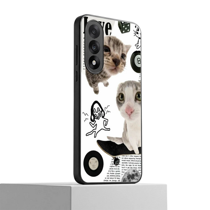 Purrfect Patchwork oneplus nord 5 mobile cover | shockproof glass phone case
