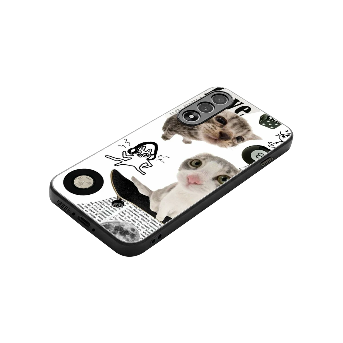 Purrfect Patchwork stylish phone case for oneplus nord 5 | glossy glass and slim fit
