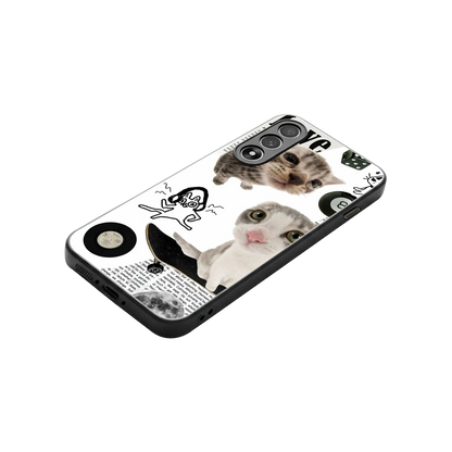 Purrfect Patchwork stylish phone case for oneplus nord 5 | glossy glass and slim fit