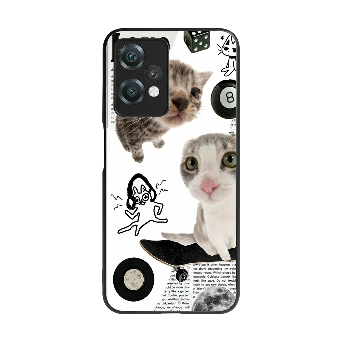 Purrfect Patchwork back phone cover | glass case for oneplus nord ce 2 lite