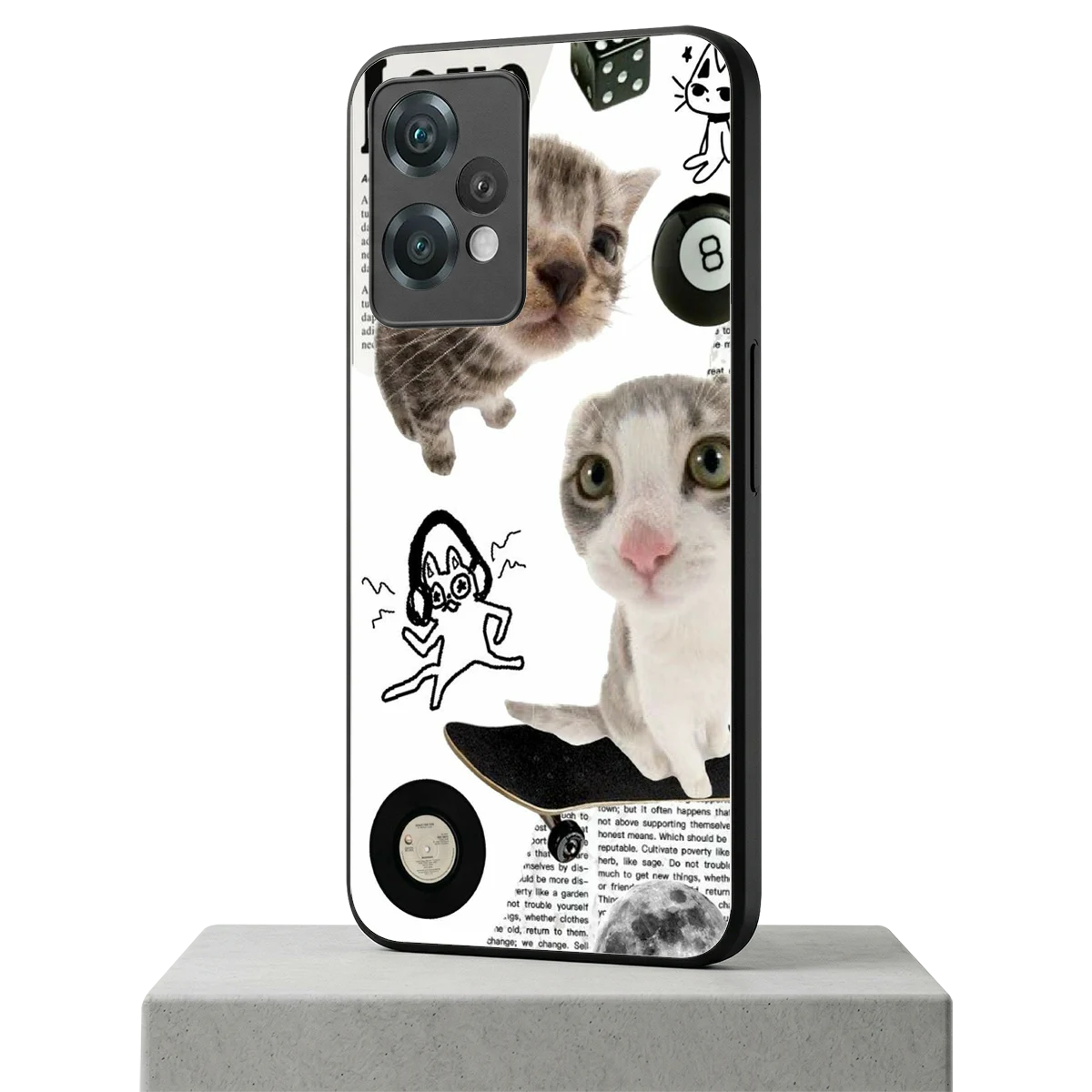 Purrfect Patchwork oneplus nord ce 2 lite mobile cover | shockproof glass phone case