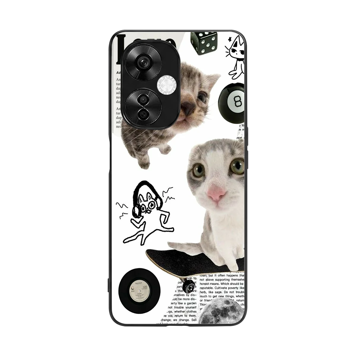 Purrfect Patchwork back phone cover | glass case for oneplus nord ce 3 lite