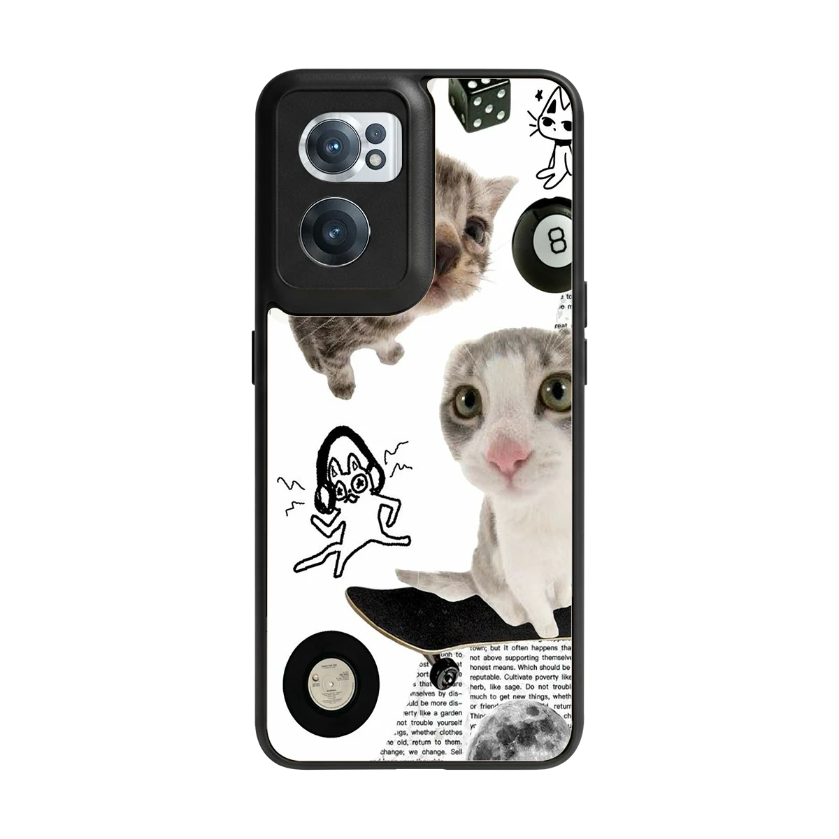 Purrfect Patchwork back phone cover | glass case for oneplus nord ce 2