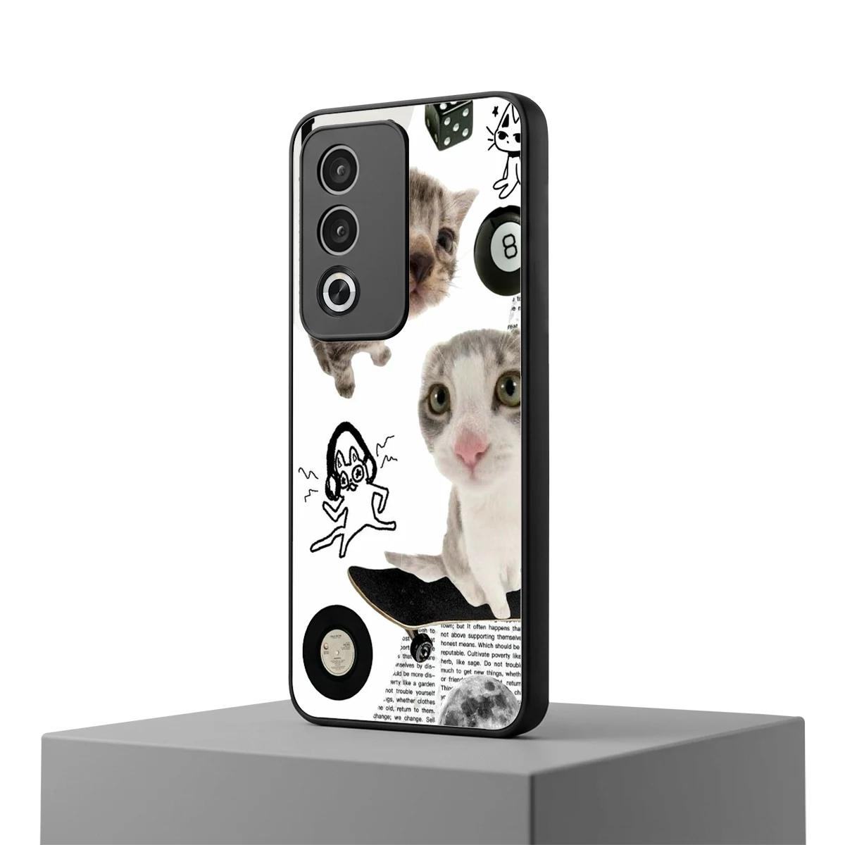 Purrfect Patchwork oppo a3 pro mobile cover | shockproof glass phone case