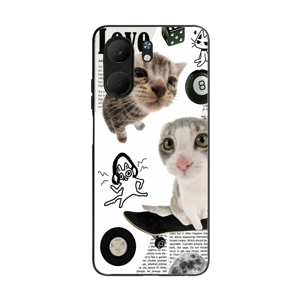 Purrfect Patchwork back phone cover | glass case for oppo a5x 5g