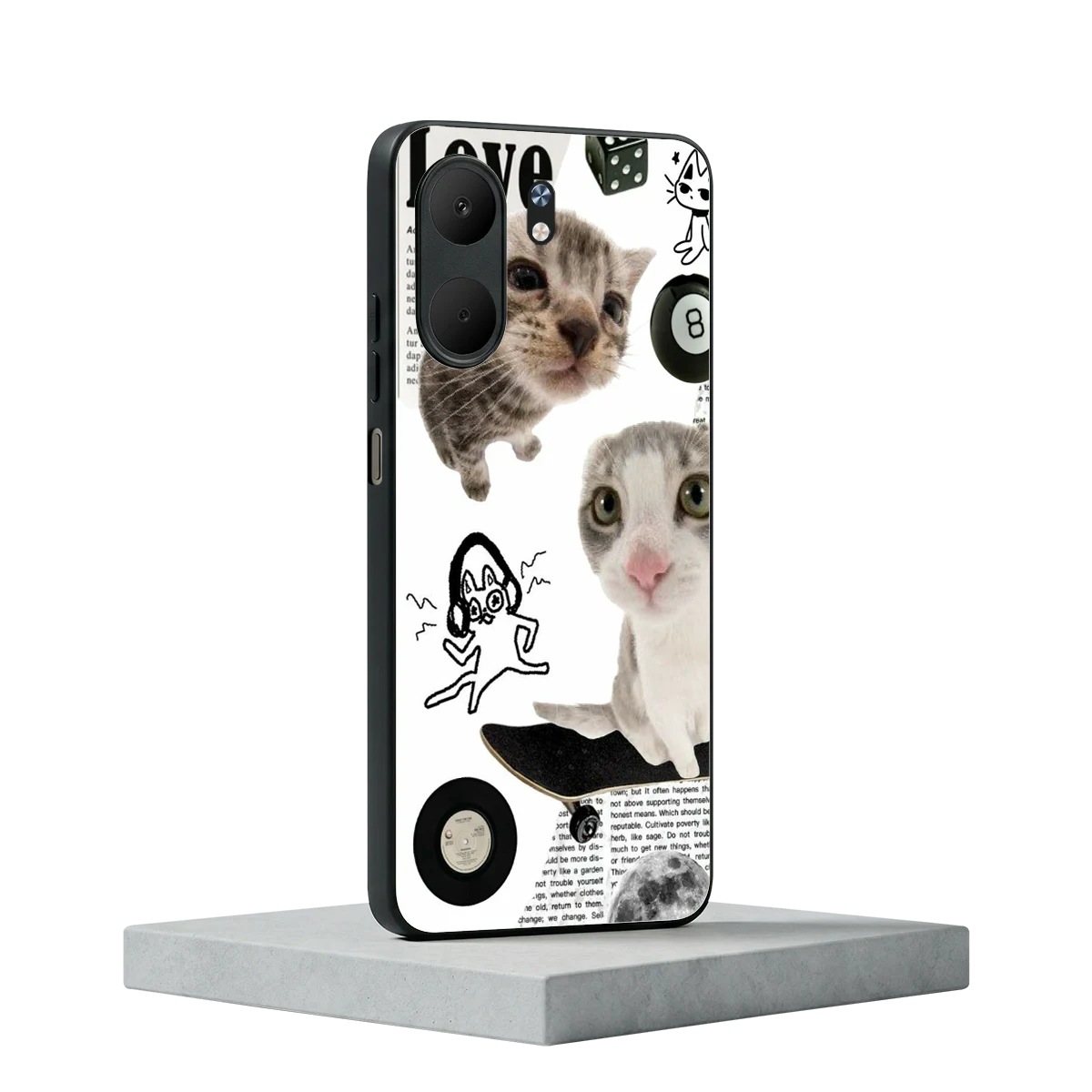 Purrfect Patchwork oppo a5x 5g mobile cover | shockproof glass phone case