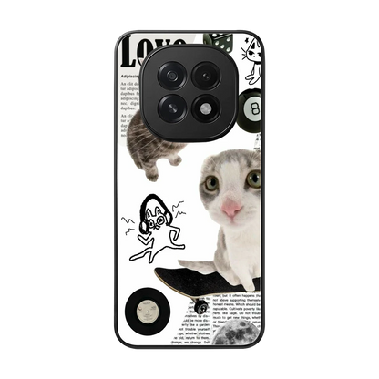 Purrfect Patchwork back phone cover | glass case for oppo f29 5g