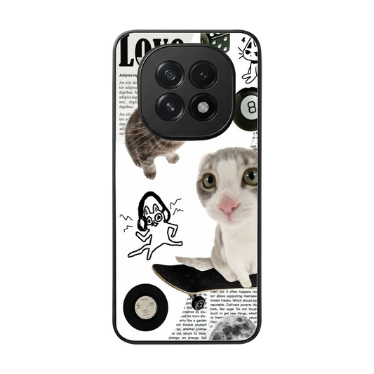 Purrfect Patchwork back phone cover | glass case for oppo f29 5g