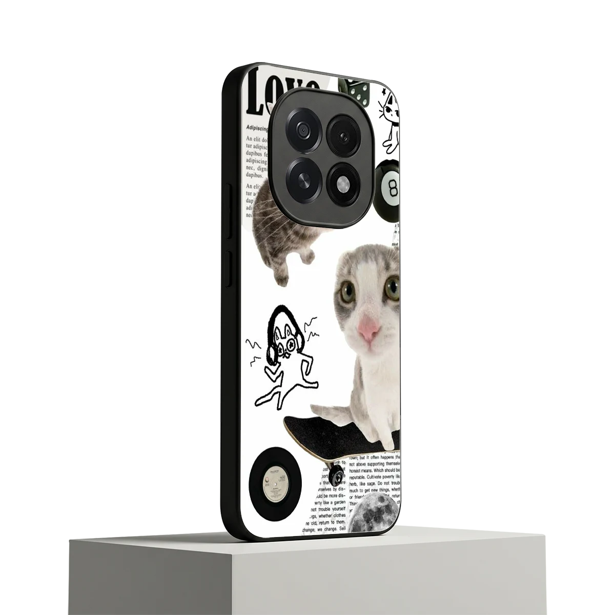 Purrfect Patchwork oppo f29 5g mobile cover | shockproof glass phone case