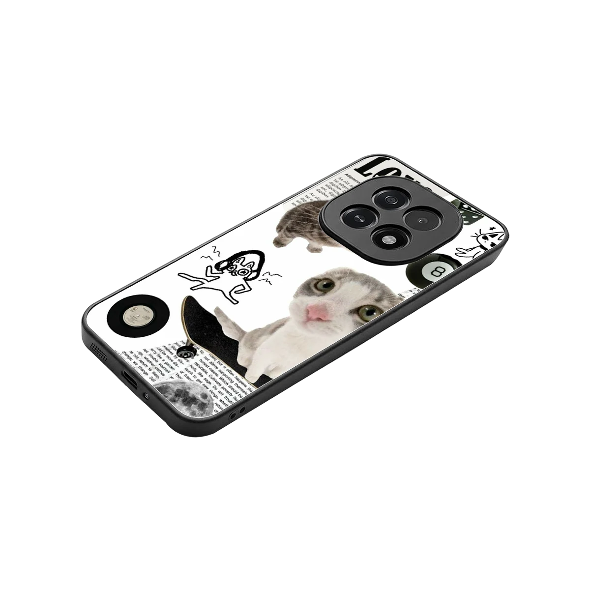 Purrfect Patchwork stylish phone case for oppo f29 5g | glossy glass and slim fit