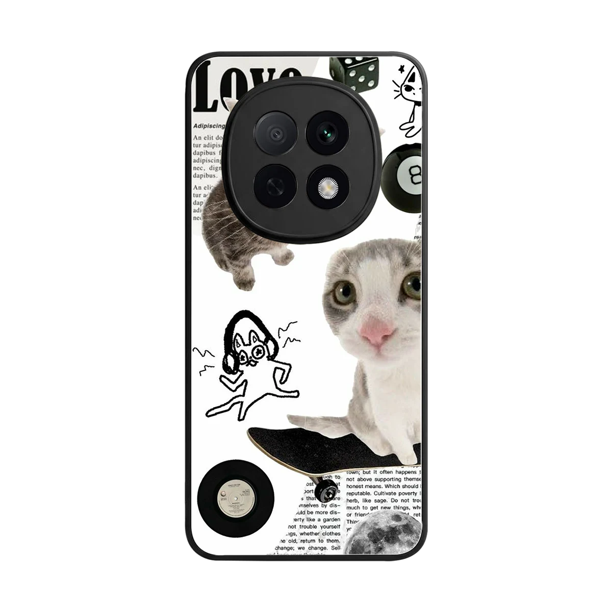 Purrfect Patchwork back phone cover | glass case for oppo f29 pro 5g