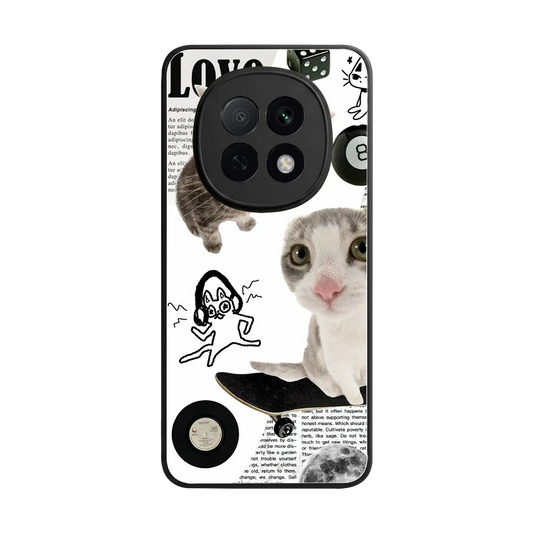 Purrfect Patchwork back phone cover | glass case for oppo f29 pro 5g