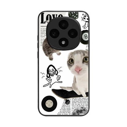 Purrfect Patchwork back phone cover | glass case for oppo f31 pro 5g