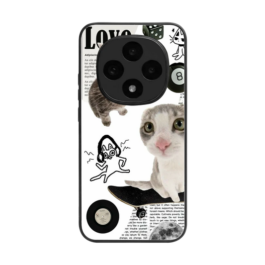 Purrfect Patchwork back phone cover | glass case for oppo f31 pro 5g