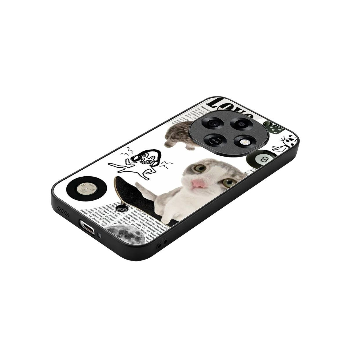Purrfect Patchwork stylish phone case for oppo f31 pro 5g | glossy glass and slim fit