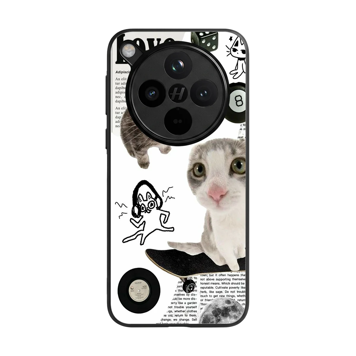 Purrfect Patchwork back phone cover | glass case for oppo find x8