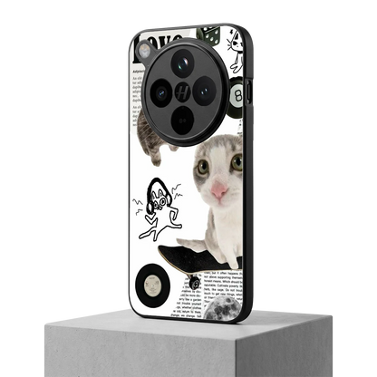 Purrfect Patchwork oppo find x8 mobile cover | shockproof glass phone case