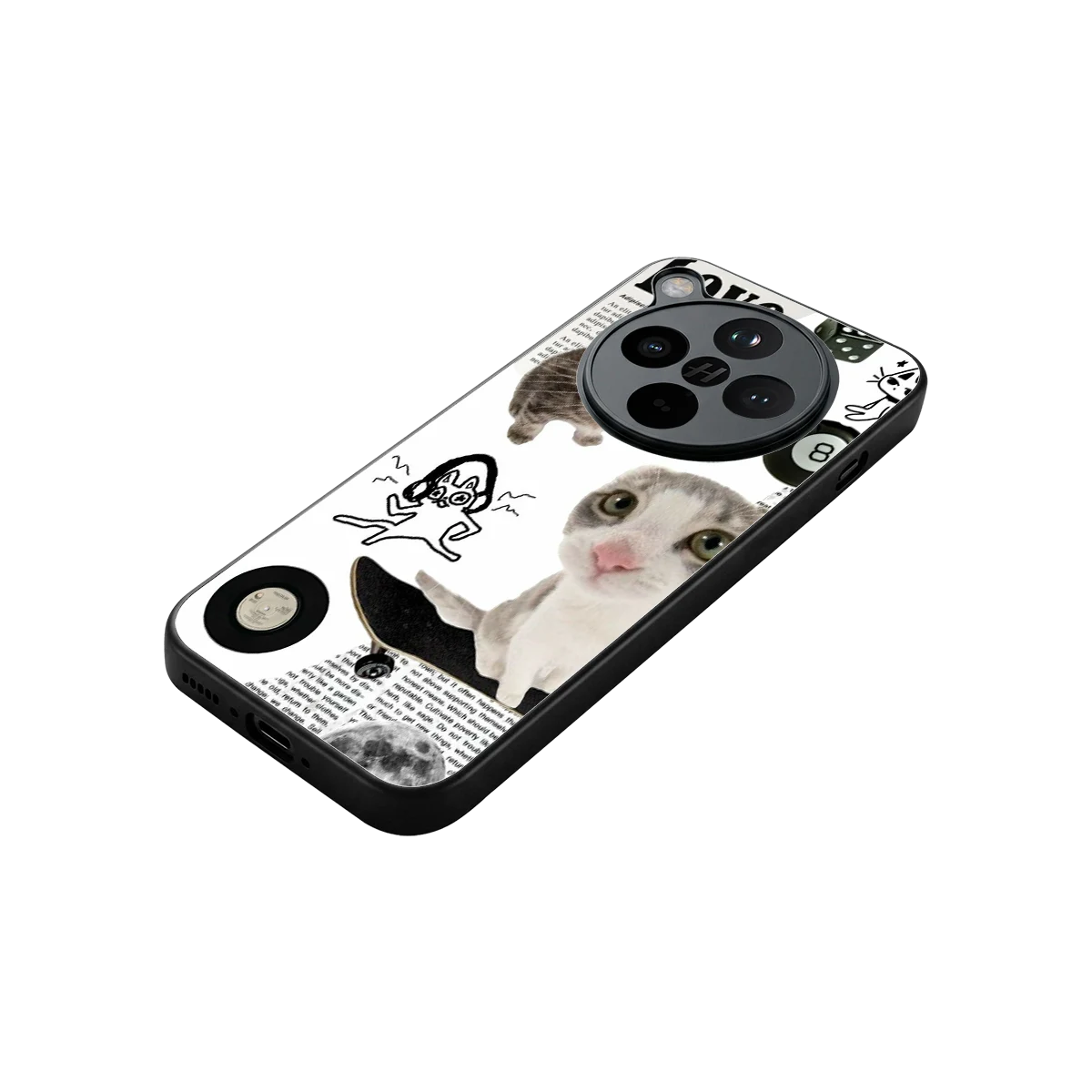 Purrfect Patchwork stylish phone case for oppo find x8 | glossy glass and slim fit