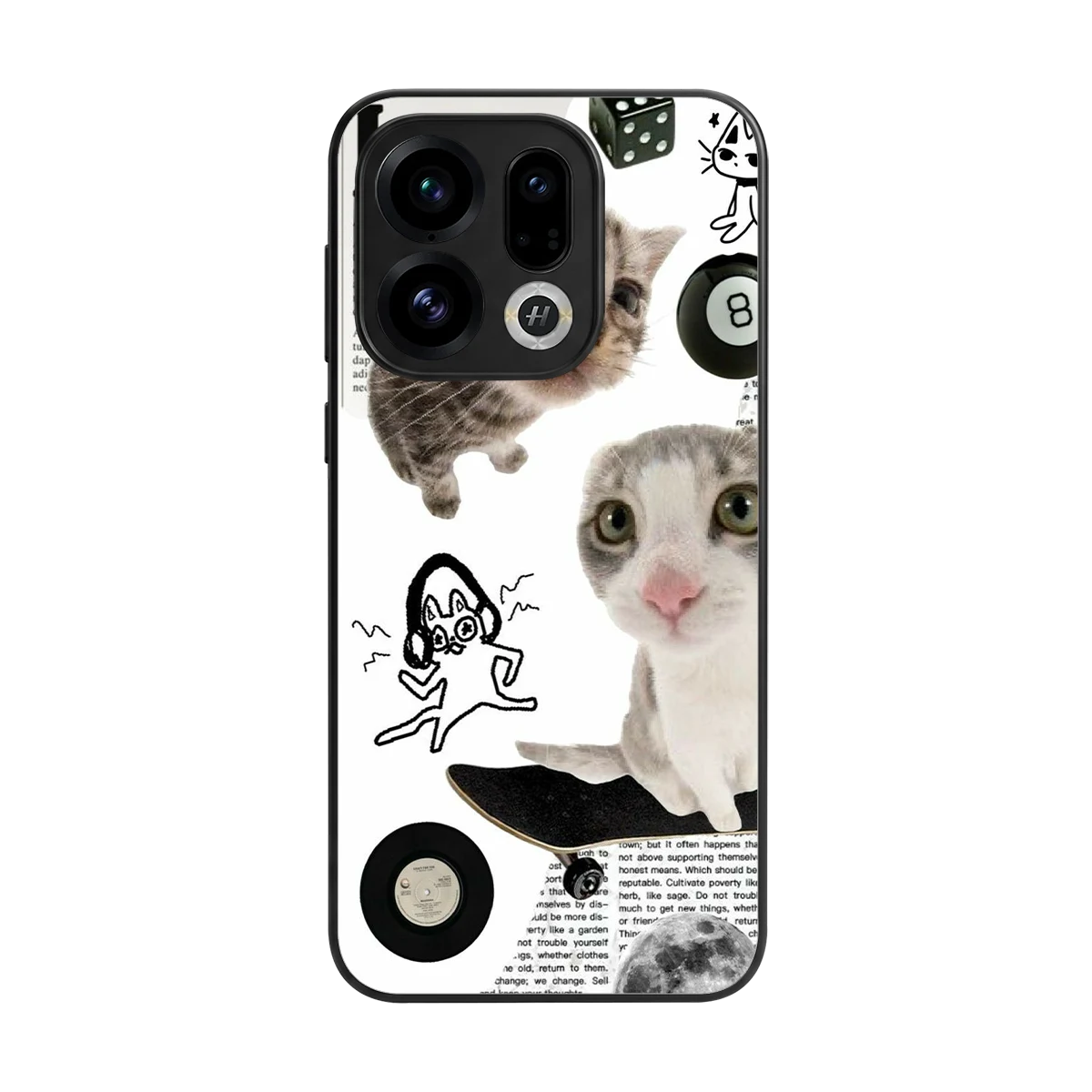 Purrfect Patchwork back phone cover | glass case for oppo find x9