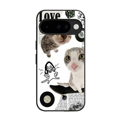 Purrfect Patchwork back phone cover | glass case for google pixel 10