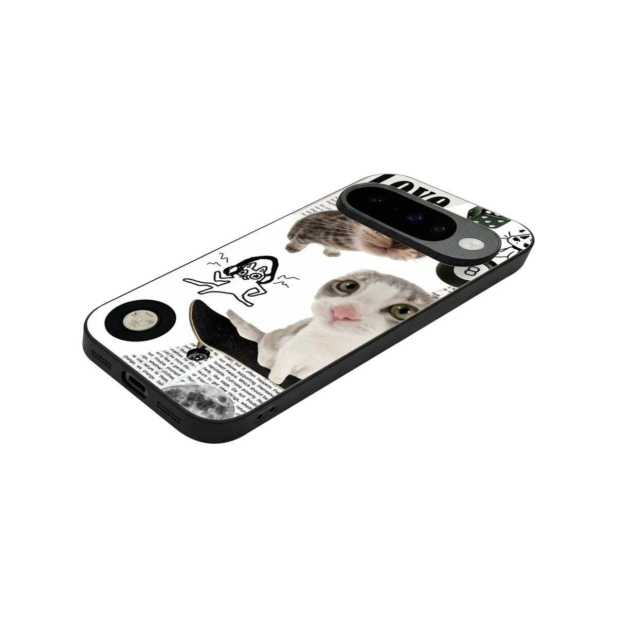 Purrfect Patchwork stylish phone case for google pixel 10 | glossy glass and slim fit