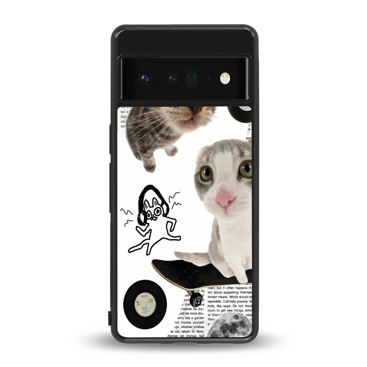 Purrfect Patchwork back phone cover | glass case for google pixel 6 pro