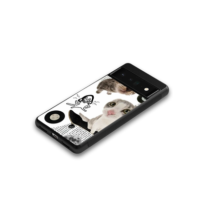 Purrfect Patchwork google pixel 6 pro mobile cover | shockproof glass phone case