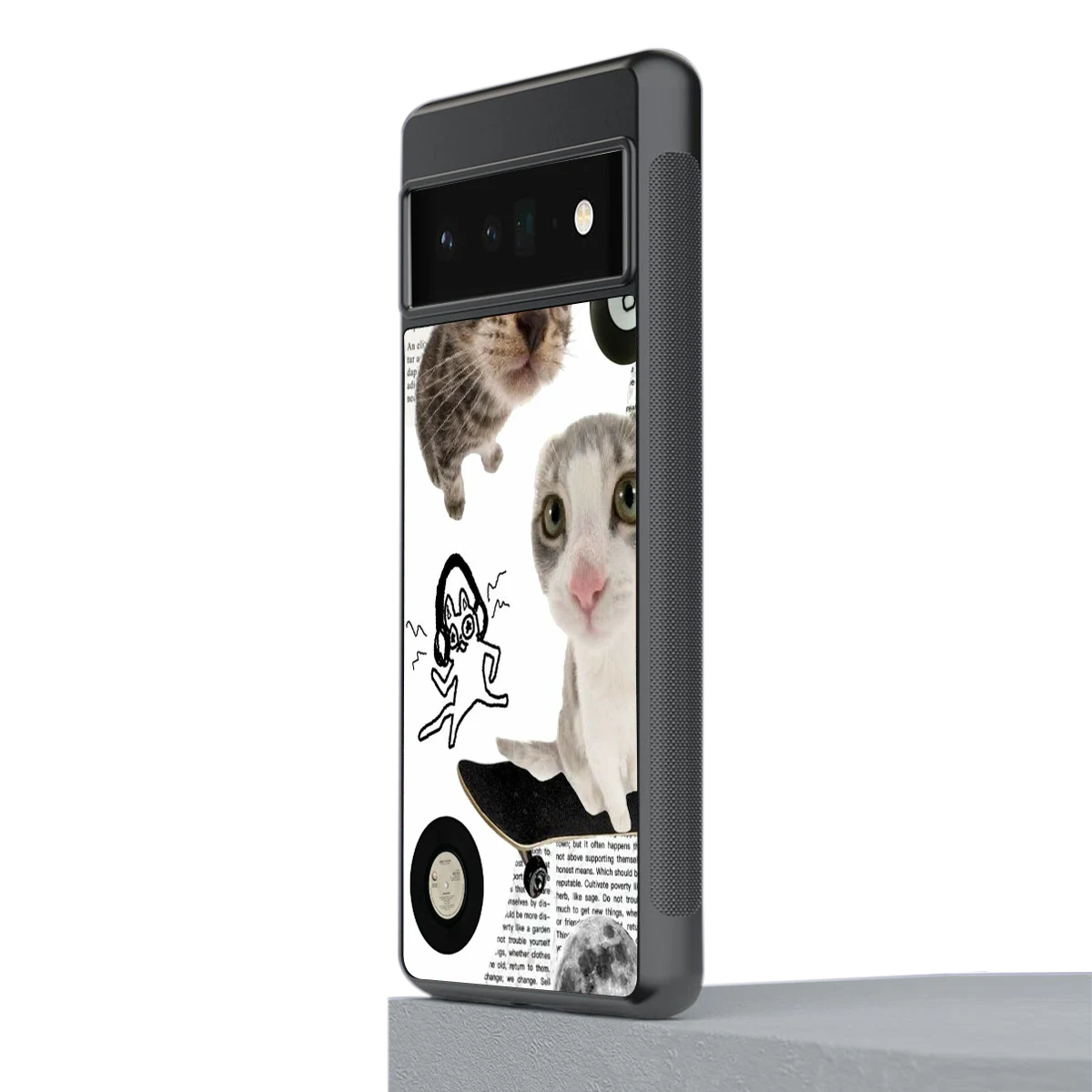 Purrfect Patchwork stylish phone case for google pixel 6 pro | glossy glass and slim fit