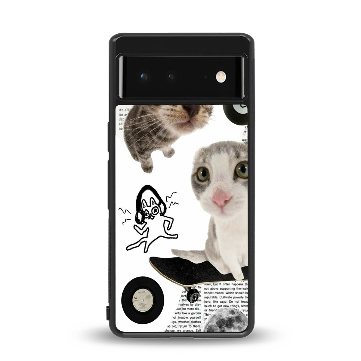 Purrfect Patchwork back phone cover | glass case for google pixel 6