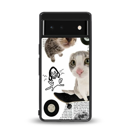 Purrfect Patchwork back phone cover | glass case for google pixel 6a