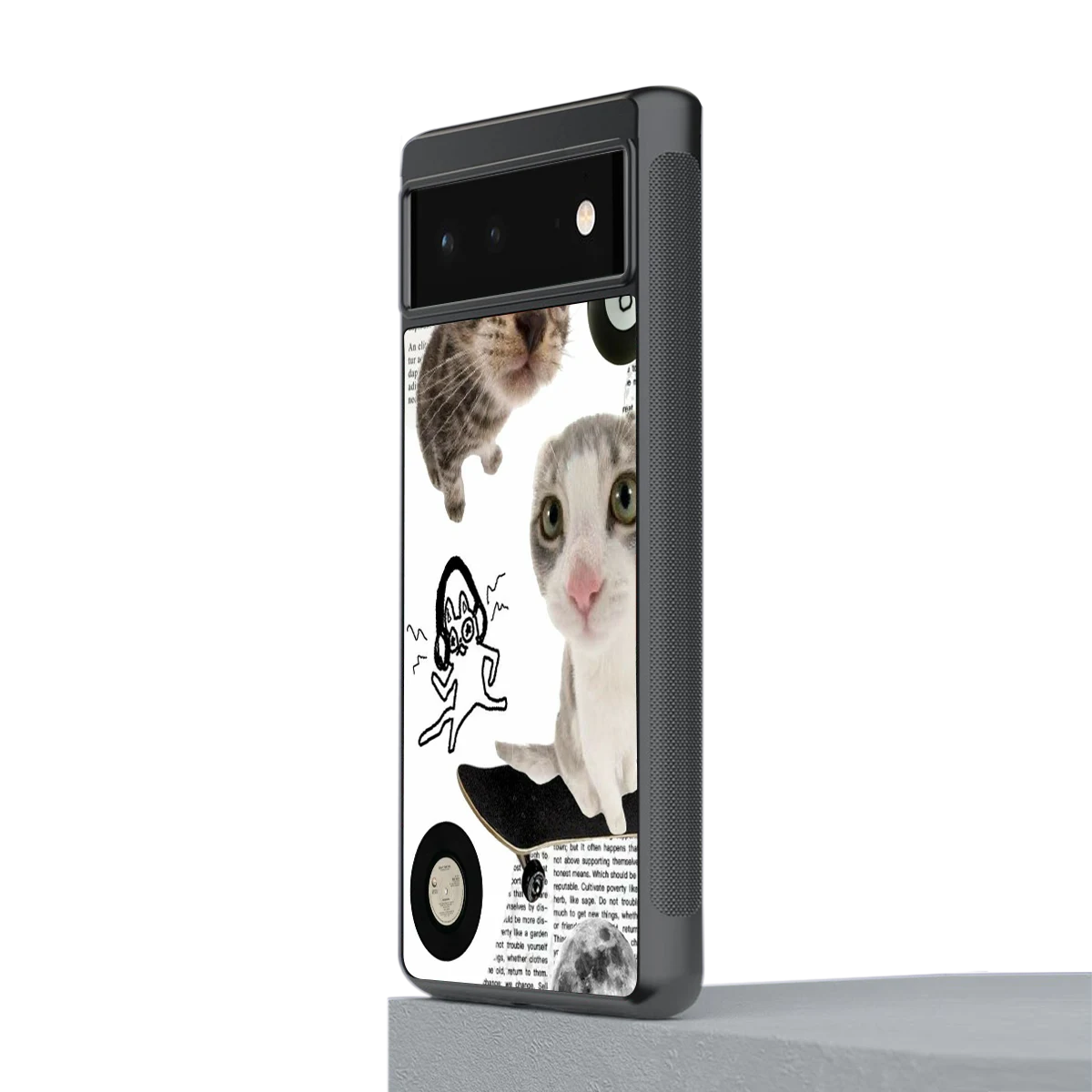 Purrfect Patchwork stylish phone case for google pixel 6 | glossy glass and slim fit