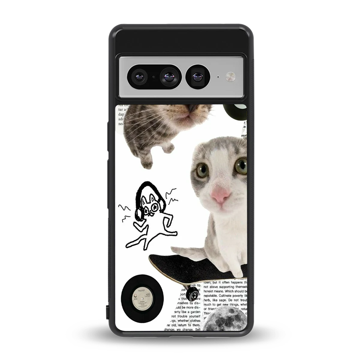 Purrfect Patchwork back phone cover | glass case for google pixel 7 pro