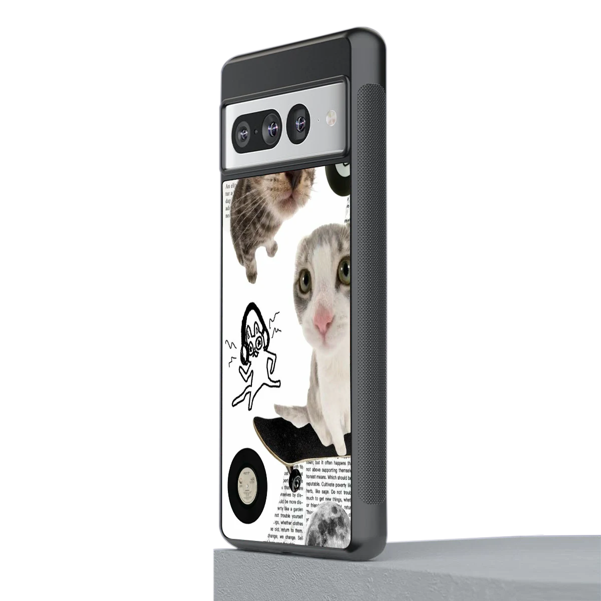 Purrfect Patchwork stylish phone case for google pixel 7 pro | glossy glass and slim fit