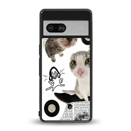 Purrfect Patchwork back phone cover | glass case for google pixel 7