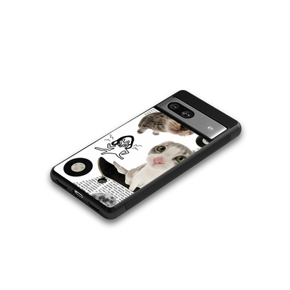 Purrfect Patchwork google pixel 7 mobile cover | shockproof glass phone case