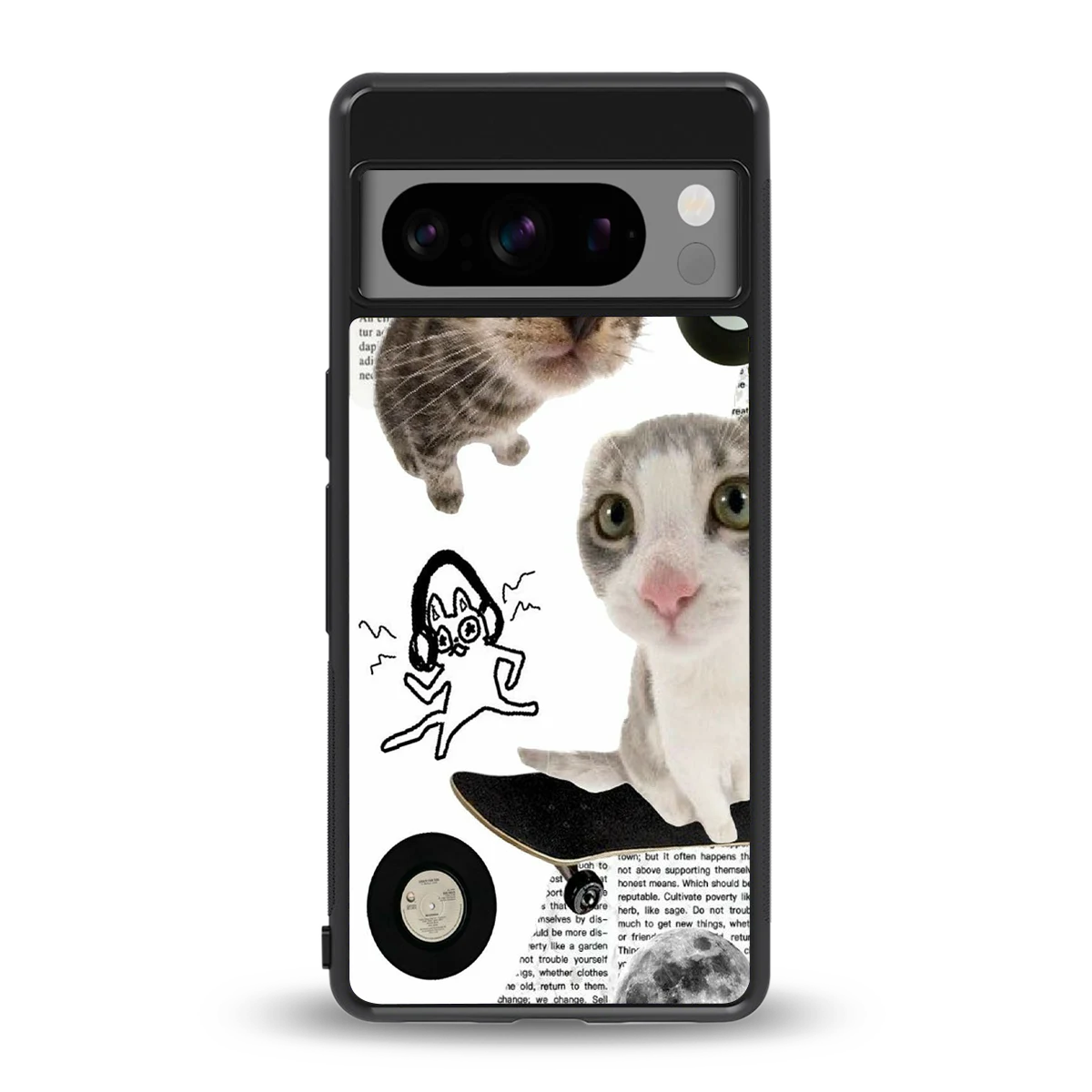 Purrfect Patchwork back phone cover | glass case for google pixel 8 pro