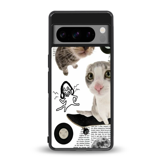 Purrfect Patchwork back phone cover | glass case for google pixel 8 pro
