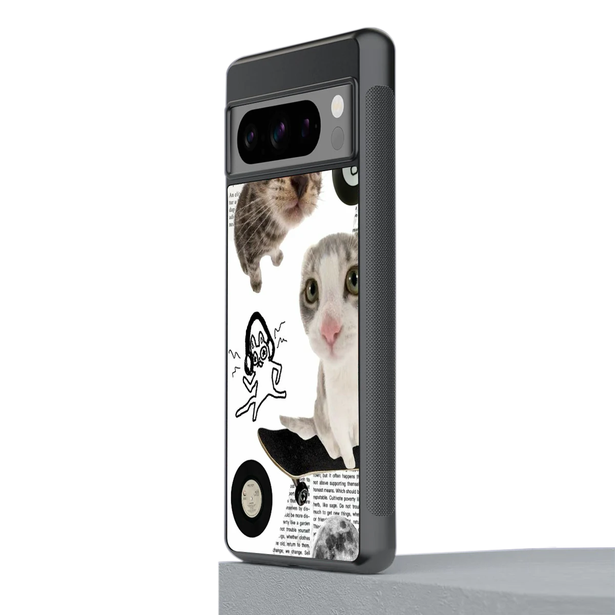 Purrfect Patchwork stylish phone case for google pixel 8 pro | glossy glass and slim fit