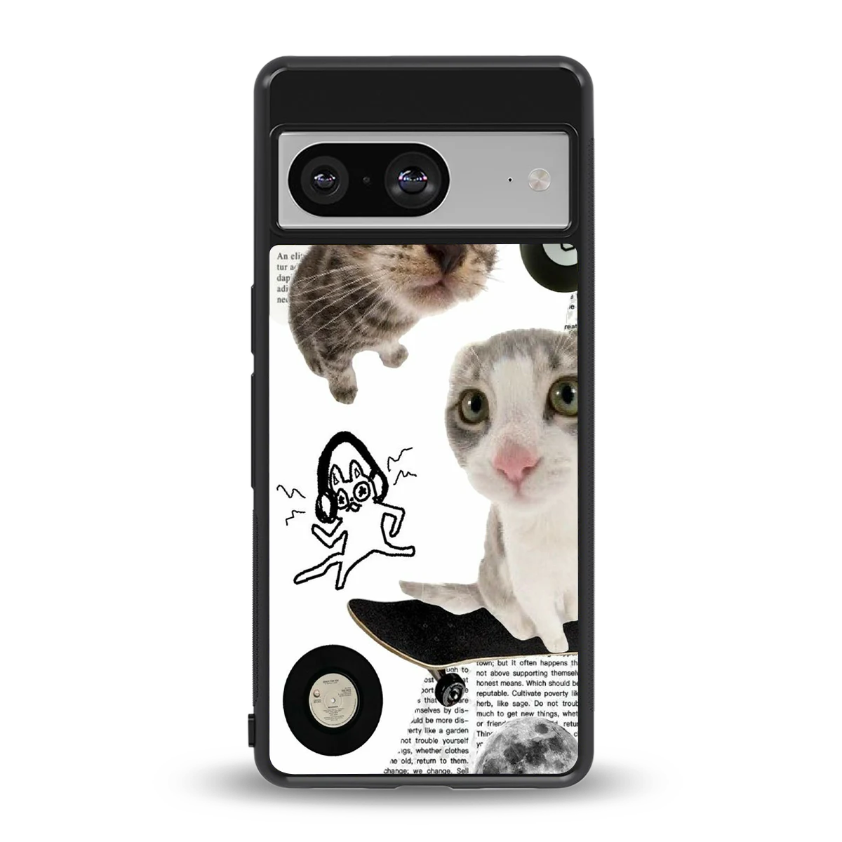 Purrfect Patchwork back phone cover | glass case for google pixel 8